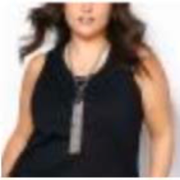 TANK, RELAXED FIT, BLACK, SIZE 3X, SCOOP NECK, COTTON, PENNINGTONS, TAGS ON, - Picture 1 of 1